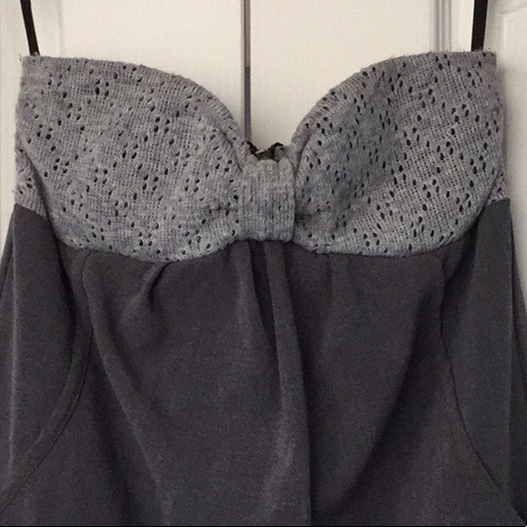 Donated - Sweetheart neck strapless top gray - Picture 3 of 7